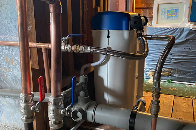 commercial water softener fitting