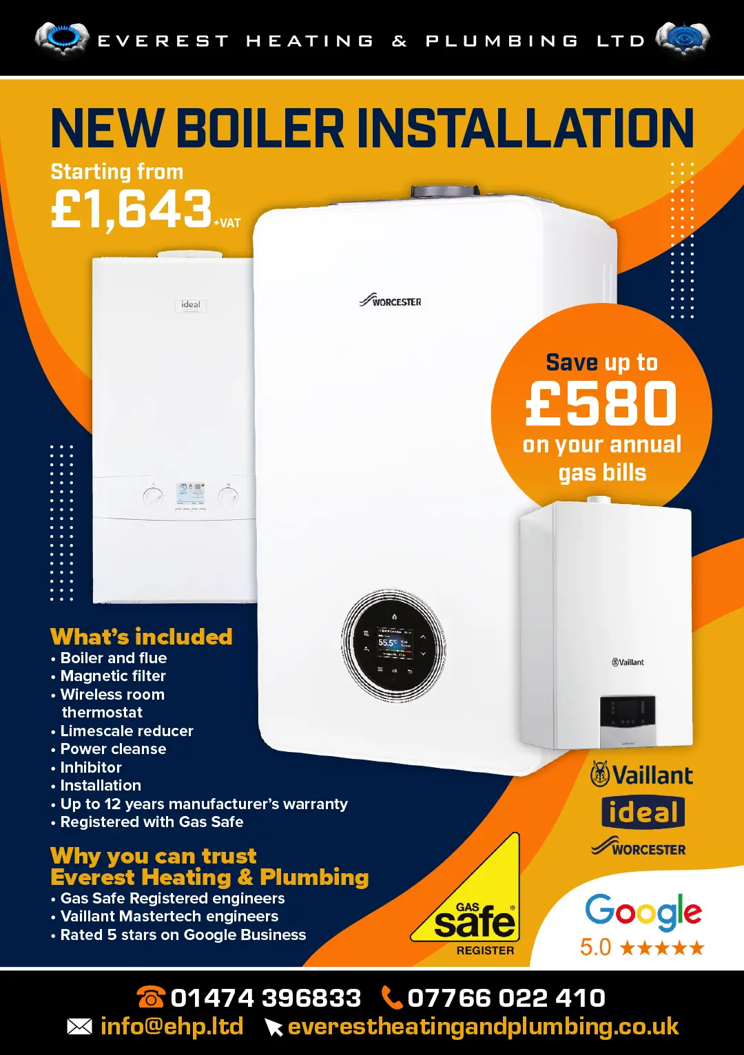 new boiler installation leaflet