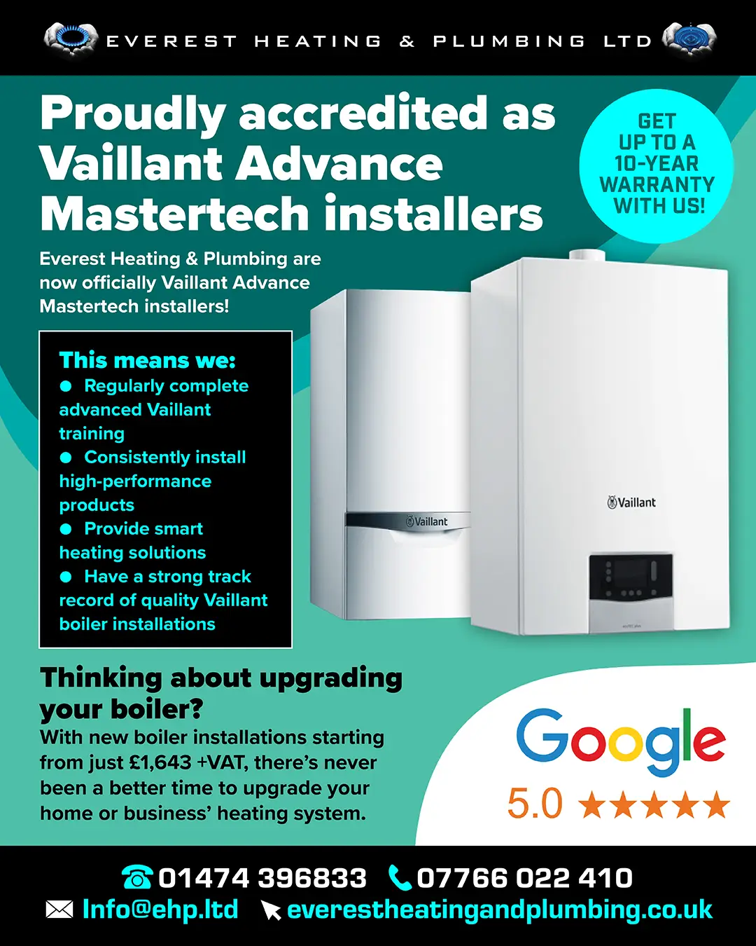 vaillant advance mastertech installers leaflet