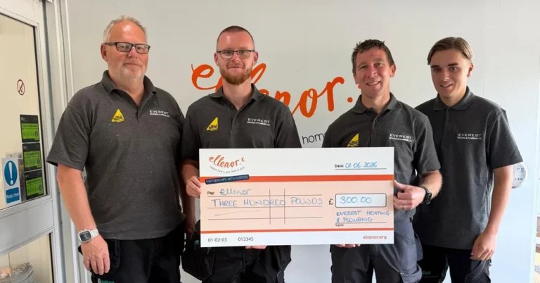 ellenor charity donation everest heating & plumbing